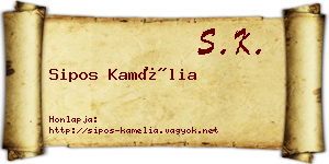 Sipos Kamélia névjegykártya